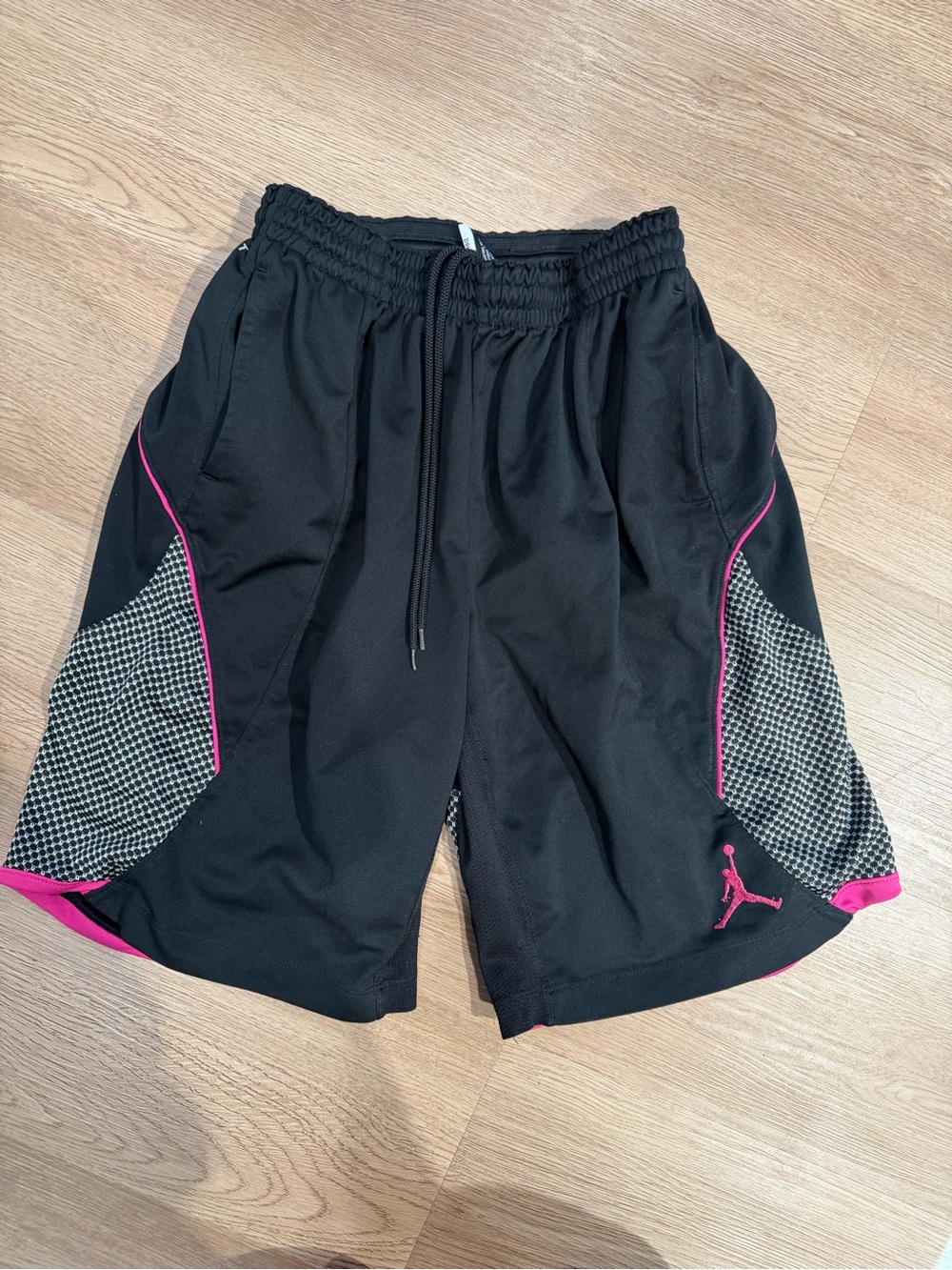 Jordan Black Shorts with Pink Accents